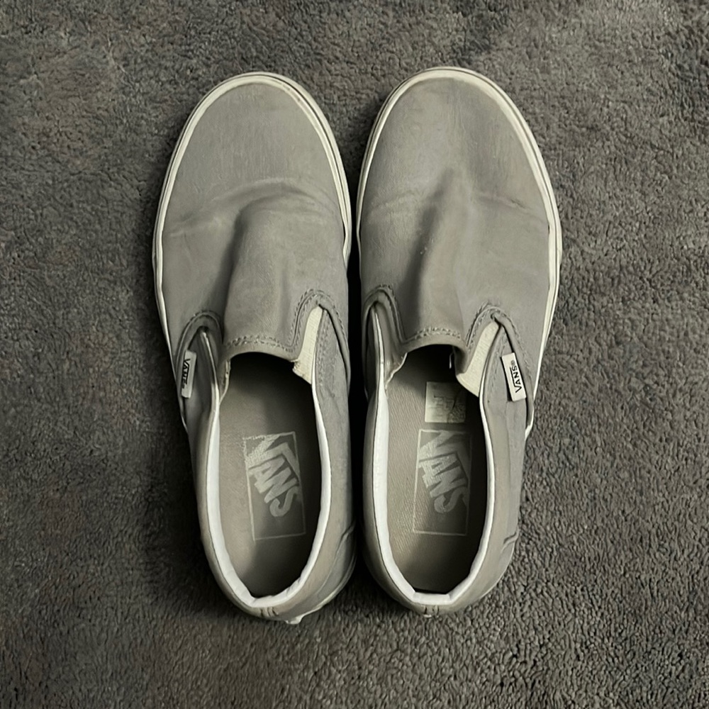 Grey slip on vans